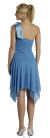Ruched Asymmetric Hem Short Party Dress back in Turquoise